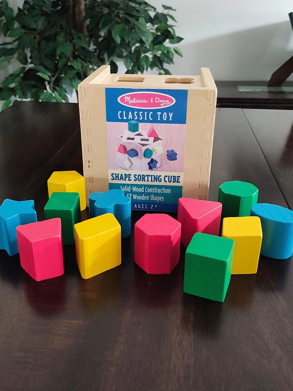 Melissa & Doug Classic Shape Sorting Cube - Multicolor
